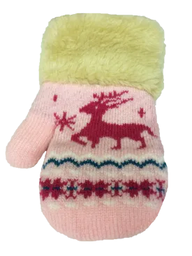 Winter Gloves-Mitten Infant-Toddler Fashion Knit Embroidered Mittens